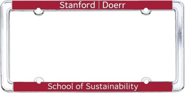 Stanford University School of Sustainability Thin Dome License Plate Frame