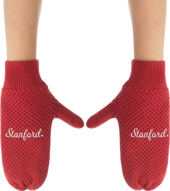 Stanford University Knit Fashion Mittens