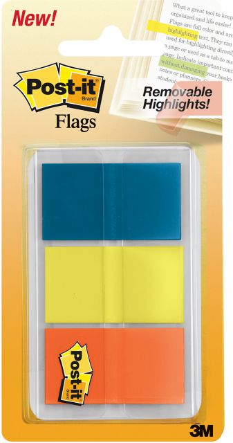 POST-IT FLAG 1" 20CT PNK/OR/GN