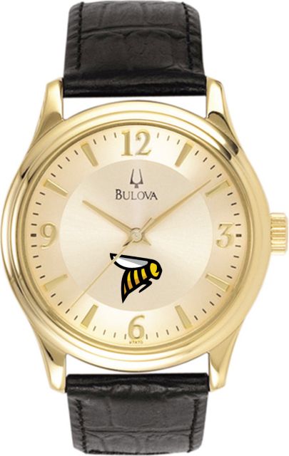 Bulova Men's Gold and Leather Watch - ONLINE ONLY