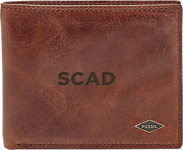 Fossil Leather Ryan RFID Flip ID Bifold - Dark Brown - ONLINE ONLY