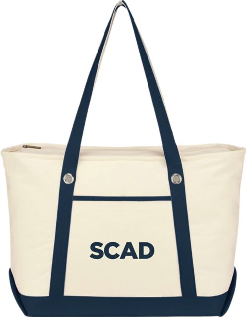 Savannah College of Art and Design Canvas Zippered Tote Bag