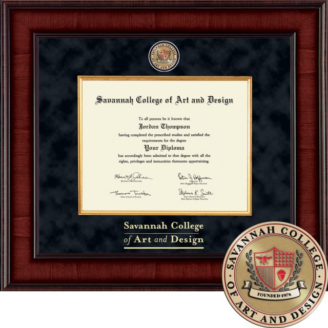 Savannah College of Art and Design 10x12.5 Presidential Diploma Frame