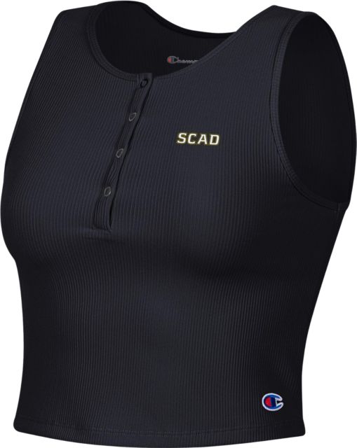 Savannah College of Art and Design Women's Henley Cropped Tank Top