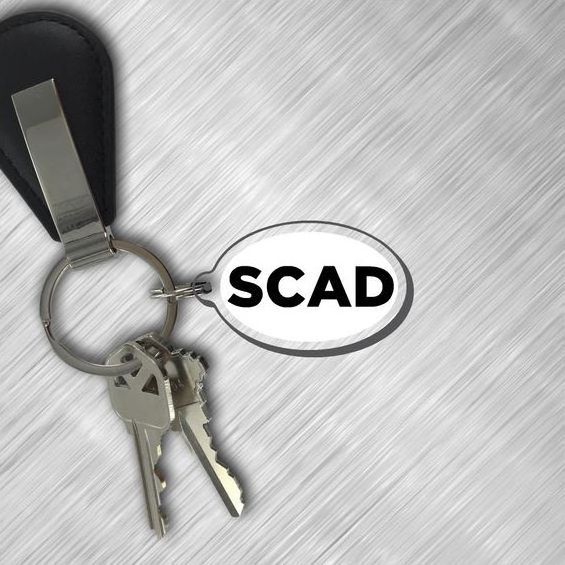 Savannah College of Art and Design Acrylic Laser Cut Keychain