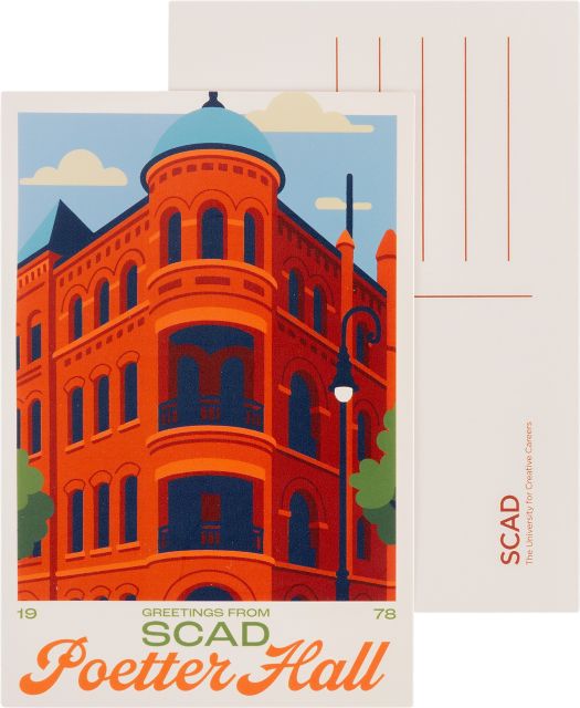 Savannah College of Art and Design Poetter Hall 4" x 6" Postcard