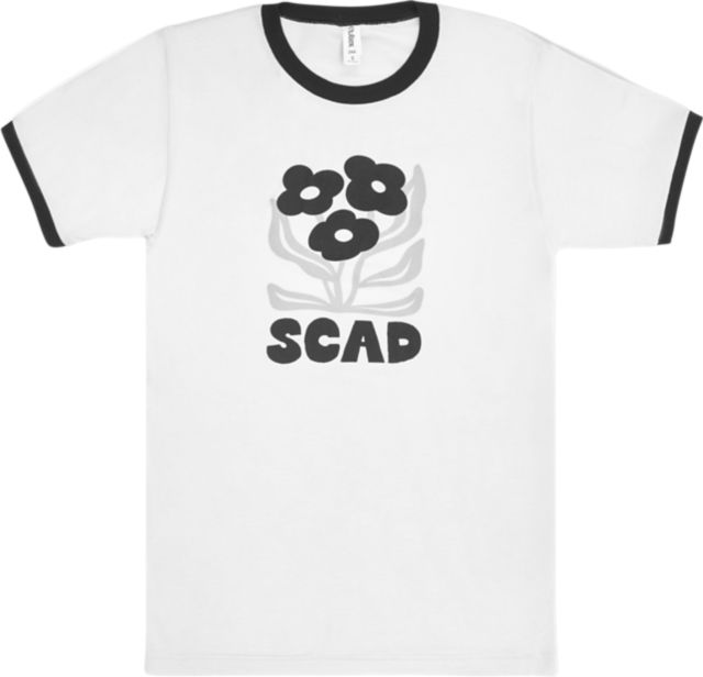 Savannah College of Art and Design Reverse Negative Ringer Short Sleeve T-Shirt