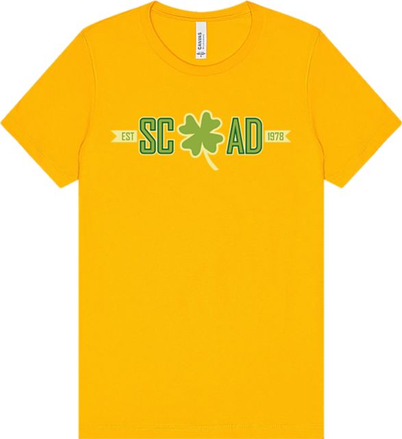 Savannah College of Art and Design Four Leaf Clover Short Sleeve T-Shirt