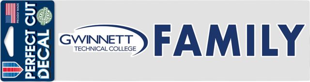 Gwinnett Technical College 3x10 Family Decal