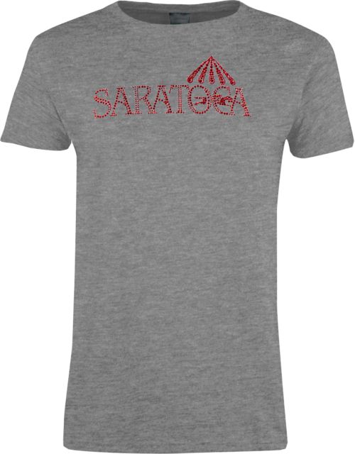 Saratoga  Rhinestoned Womens Crew Neck Tee