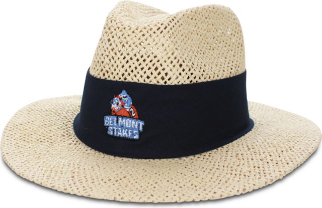 Belmont Stakes 155 Secretariat Logo Natural Straw Hat