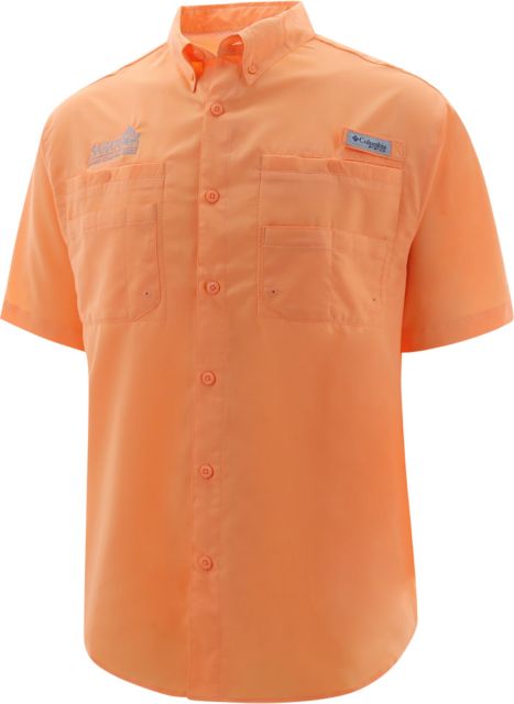 Saratoga Mens Tamiami Coral Silk Short Sleeve Button Up Shirt