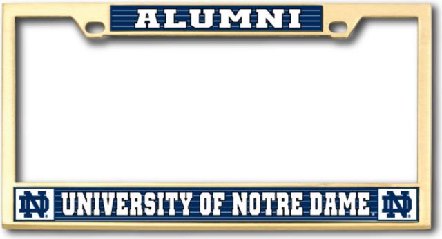 University of Notre Dame Alumni License Plate Frame | University Of ...