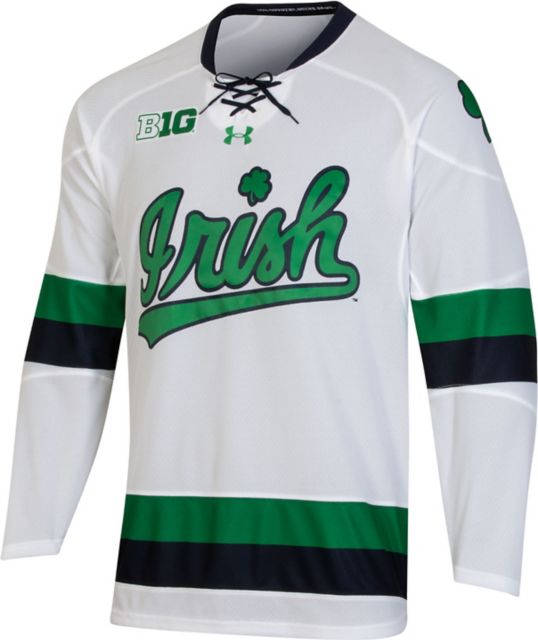 notre dame hockey jersey green