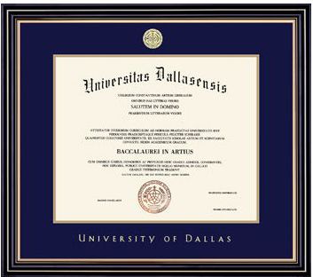 University of Dallas 8.5'' x 11'' Prestige Diploma Frame