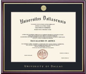 University of Dallas Academic Diploma Frame University Of Dallas