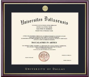 University of Dallas 8.5'' x 11'' Value Price Academic Diploma Frame