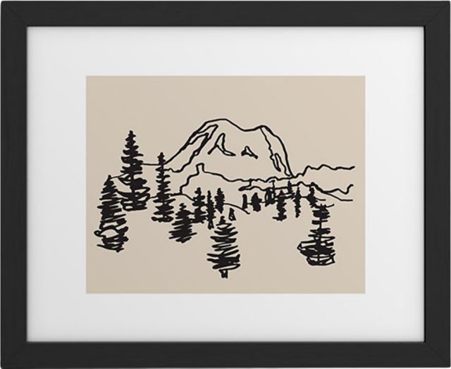 Rainier by Urban Wild Studio Framed Art Print Modern Black