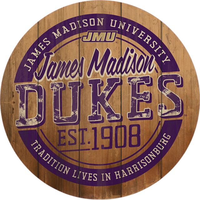James Madison University Barrel Top Wall Mount 26''x26'' - ONLINE ONLY