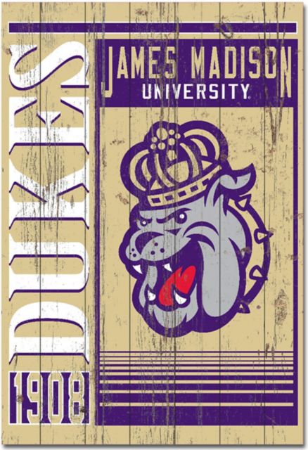 James Madison University 25''x 36'' Showcase Plank Sign - ONLINE ONLY