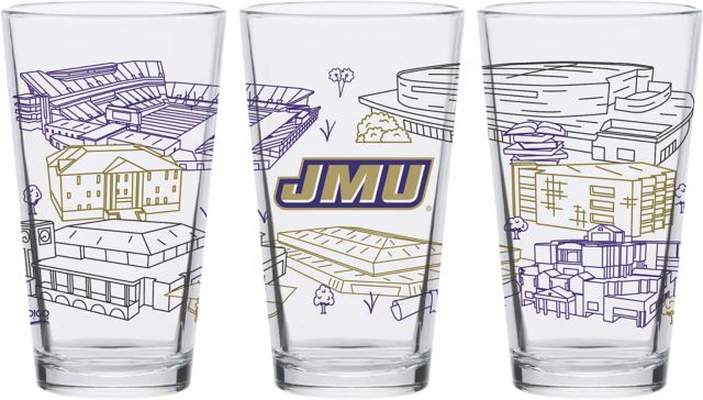 James Madison University 16 oz. Pint Glass