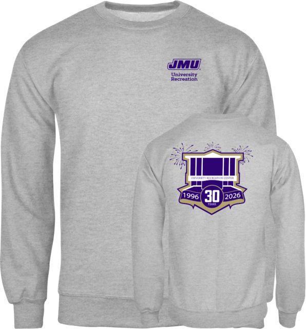 James Madison University University Recreation Center 30th Anniversary Fleece Crewneck Sweatshirt