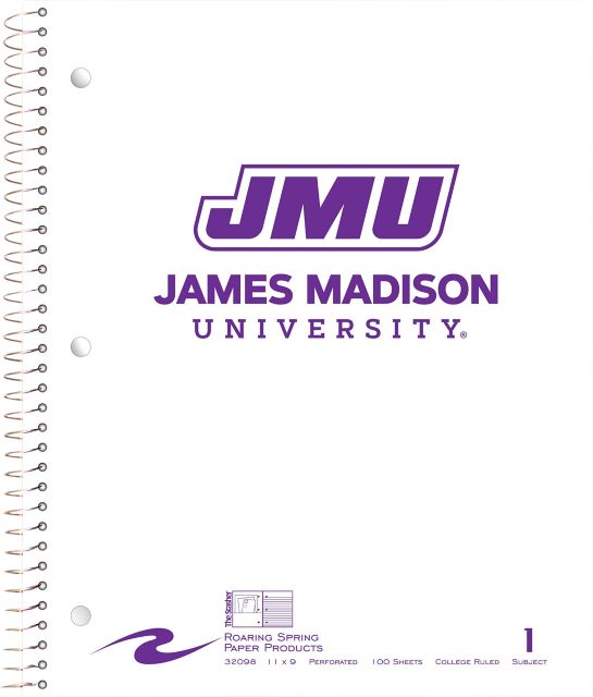 James Madison University Notebook 100-Sheet