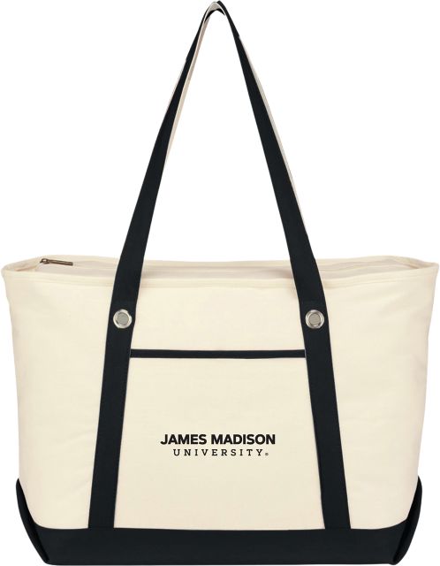 James Madison University Canvas Zipper Tote Bag