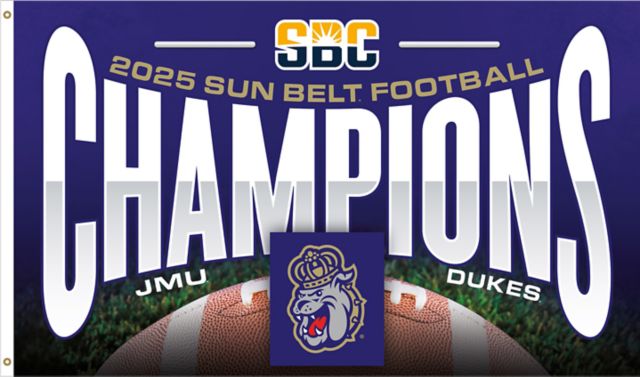James Madison University Dukes Football 2025 Conference Champions 3 x 5 Flag