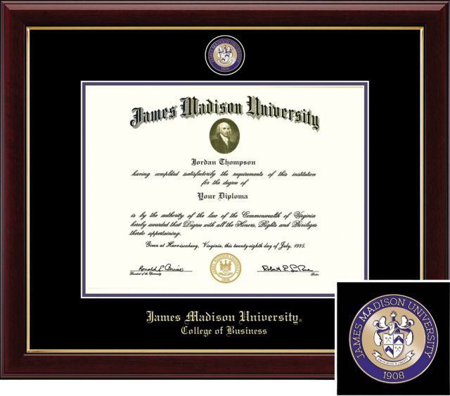 James Madison University 12x16 College of Business Diploma Frame