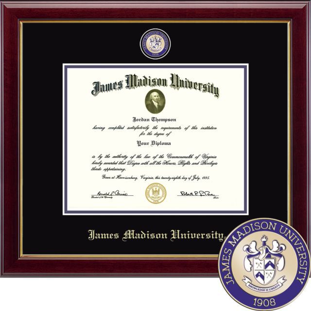 James Madison University Masterpiece 12 x 16'' Diploma Frame