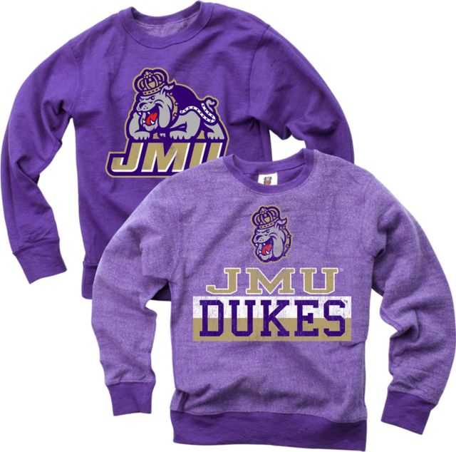 James Madison University Dukes Boys Reverse Crewneck Sweatshirt