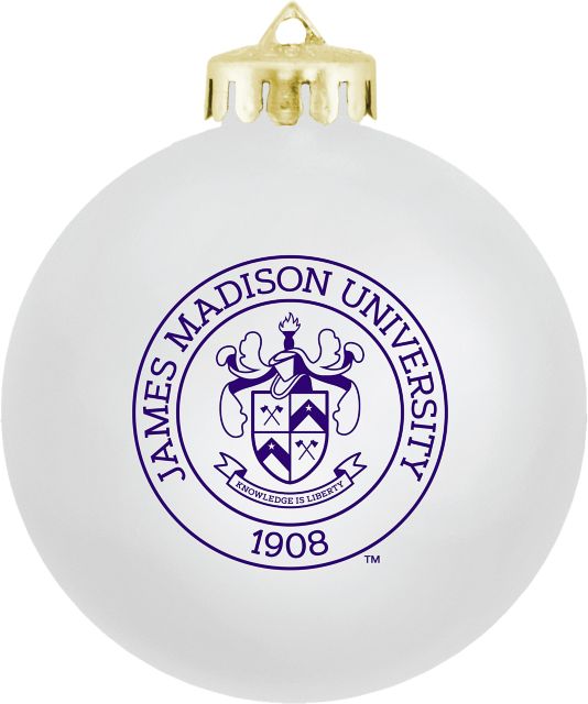 James Madison University Round Shatterproof Ornament