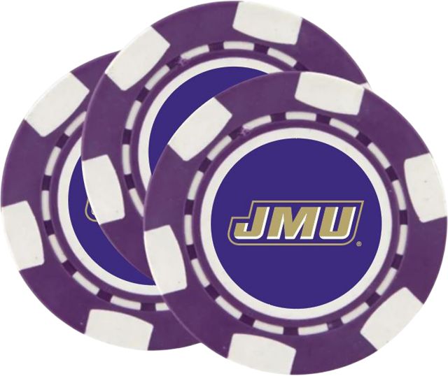 James Madison University Chip Ball Marker 3 Pack