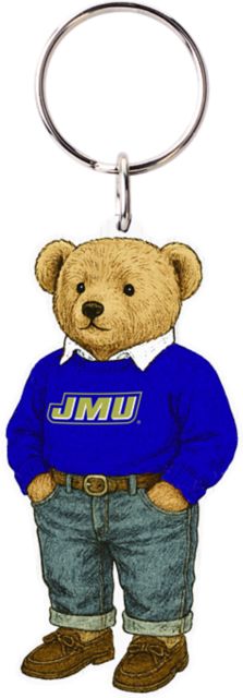 James Madison University Teddy Bear Keychain
