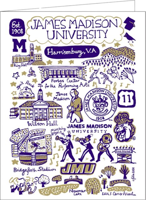 James Madison University 10 Pack Notecards