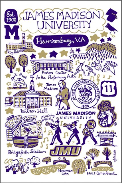 James Madison University 12x18 Poster