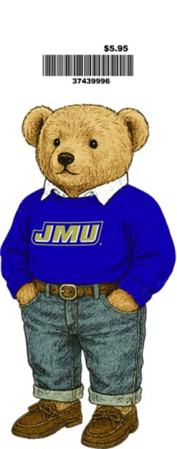 James Madison University Teddy Bear Vinyl Sticker