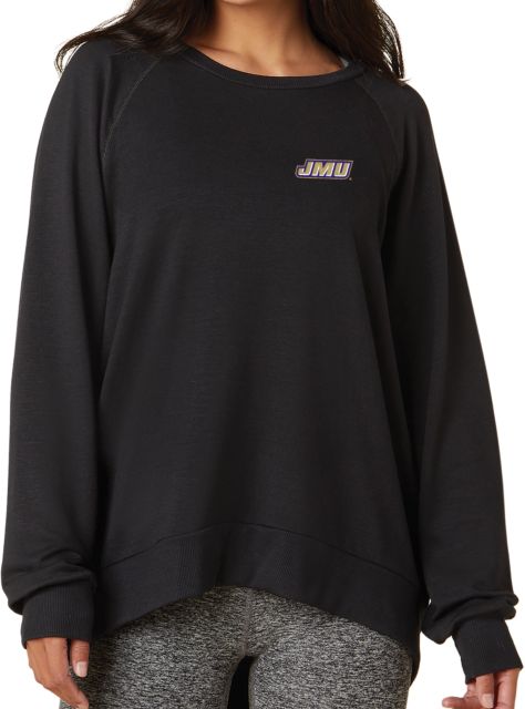 James Madison University Beyond Yoga Cozy Fleece Oversized Pullover Crew James Madison University