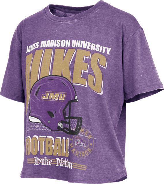 James Madison University Football Women's Crop Short Sleeve T-Shirt