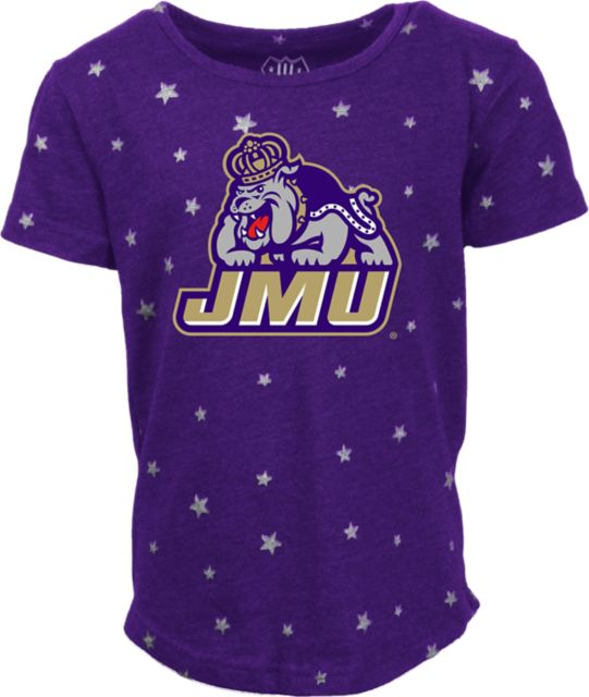 James Madison University Dukes Toddler Girls Shimmer Short Sleeve T-Shirt