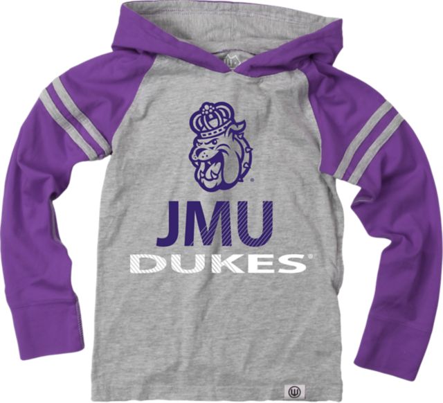 James Madison University Youth Boy's Hooded Long Sleeve T-Shirt
