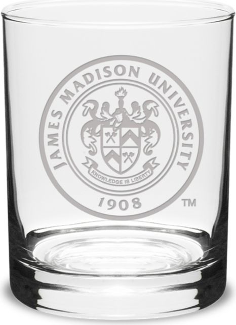 James Madison University 14 oz. DOF Glass