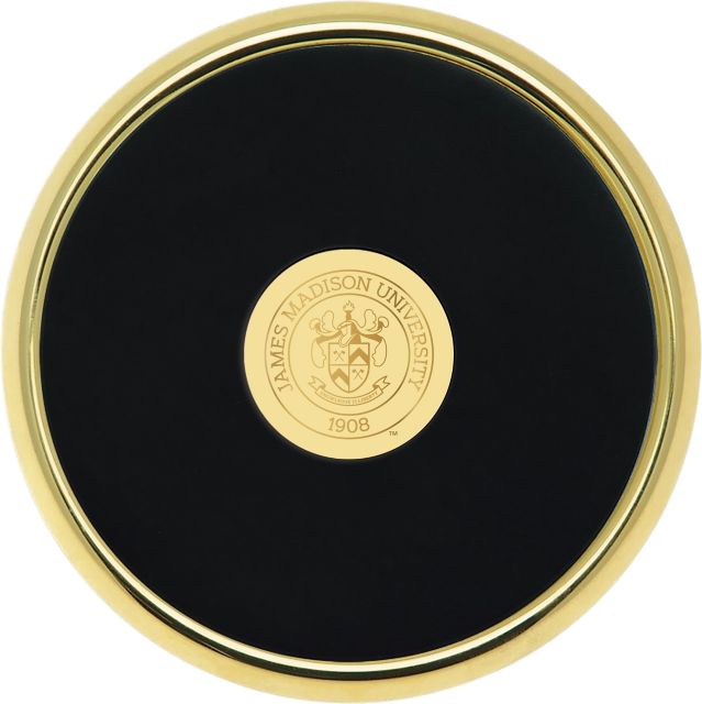 James Madison University Leather Coaster