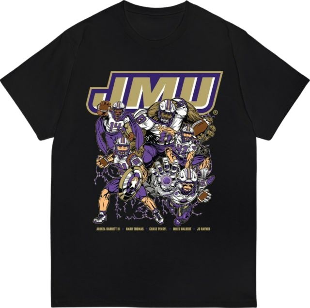 James Madison University Marvel Super Hero Day Football Team Short Sleeve T-Shirt