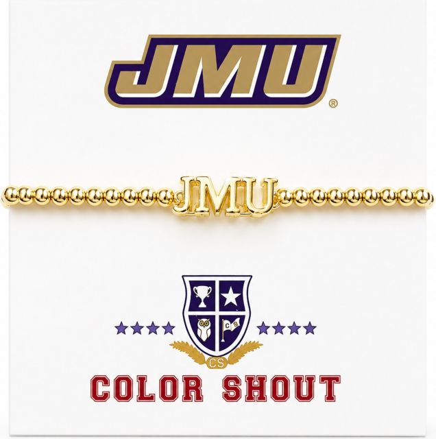 James Madison University Gold Bead Bracelet