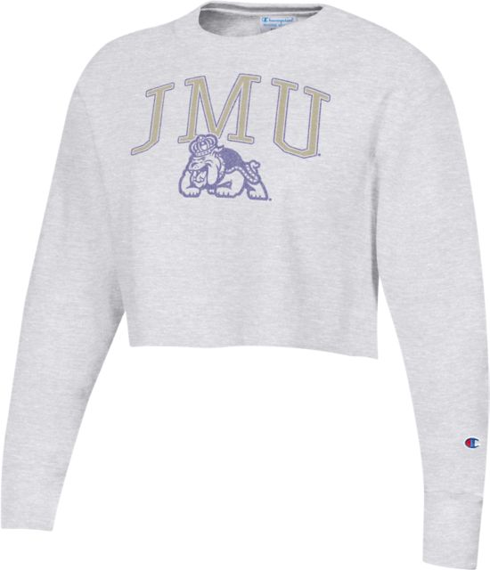 James Madison University Dukes Women's Reverse Weave Crop Crewneck Sweatshirt