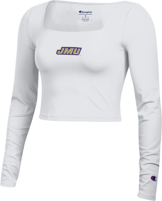 James Madison University Women's Square Neck Cropped Long Sleeve T-Shirt