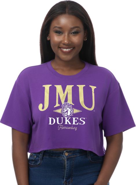 James Madison University Women's Boxy Cropped Short Sleeve T-Shirt