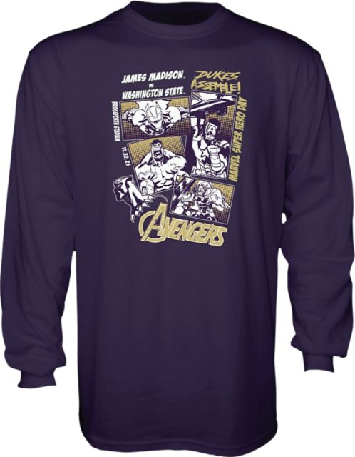 James Madison University Marvel Super Hero Day Long Sleeve T-Shirt